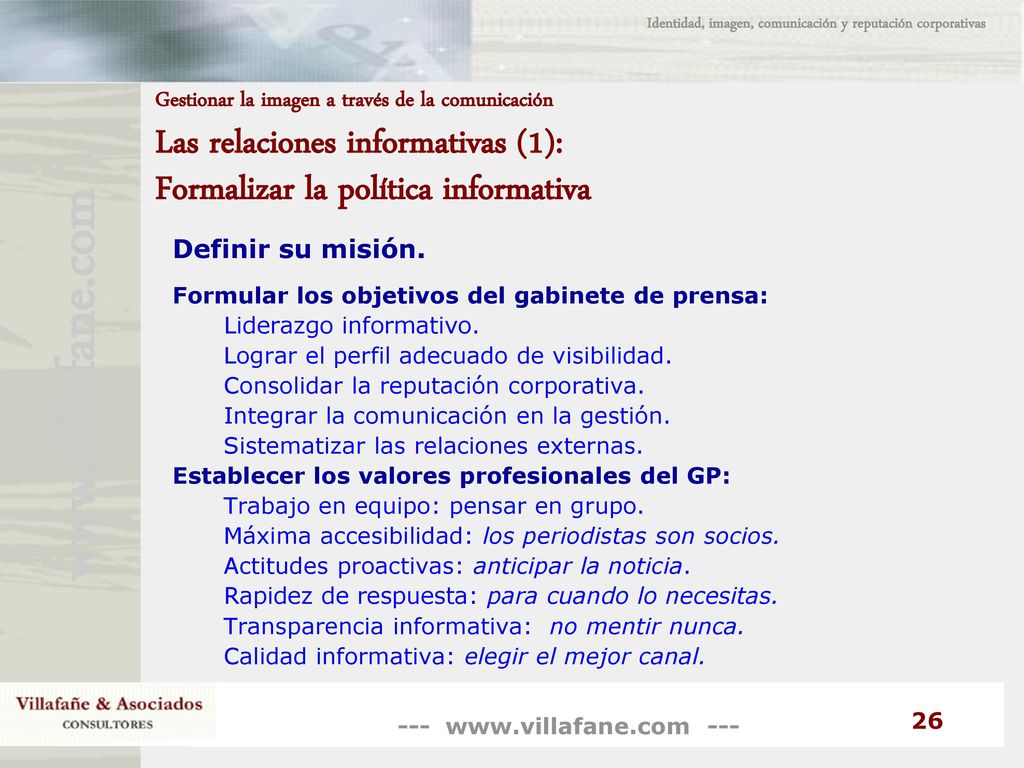 Identidad, imagen, comunicación y reputación corporativas