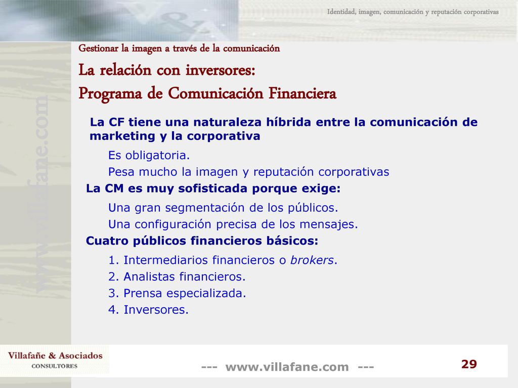Identidad, imagen, comunicación y reputación corporativas