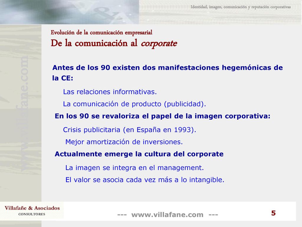 Identidad, imagen, comunicación y reputación corporativas