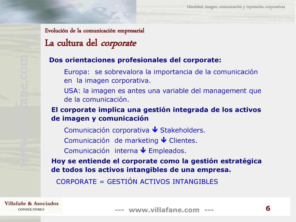 Evolución de la comunicación empresarial La cultura del corporate