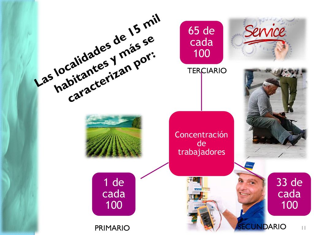 Las localidades de 15 mil habitantes y más se caracterizan por: