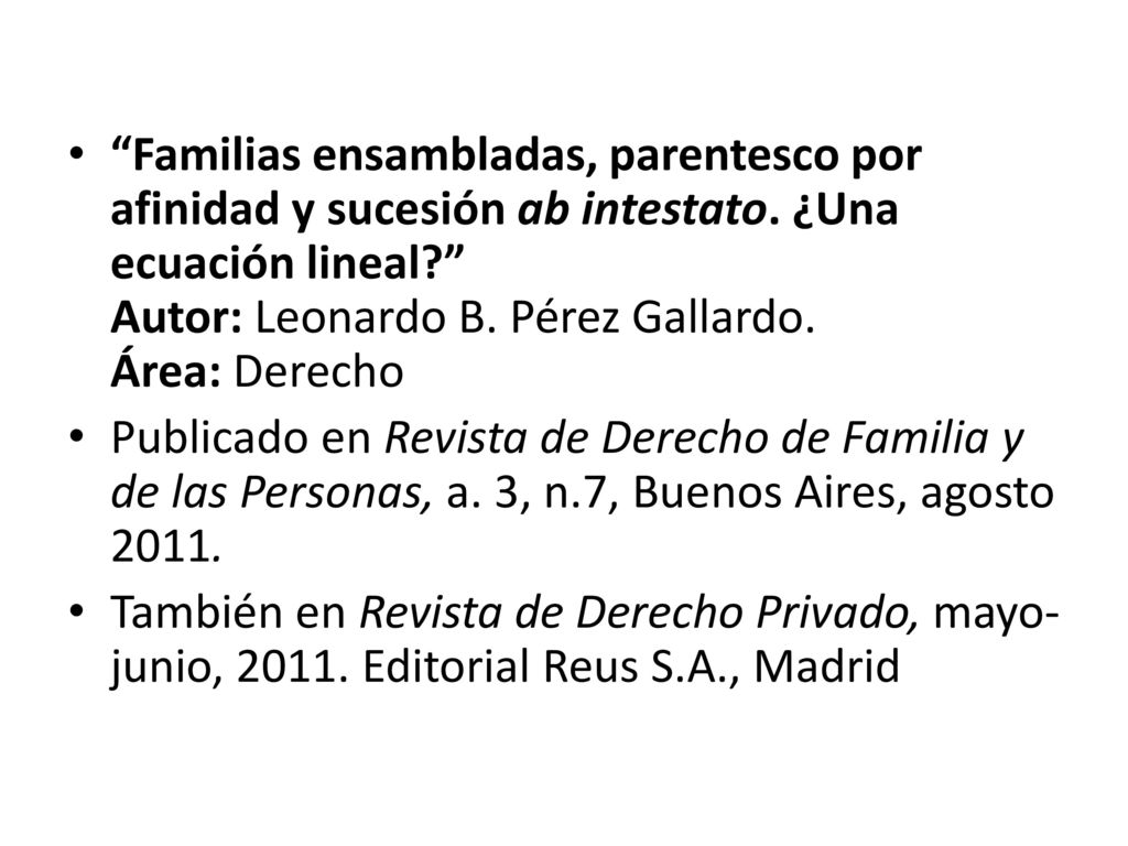 Familias ensambladas, parentesco por afinidad y sucesión ab intestato
