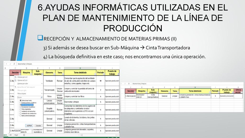 6.AYUDAS INFORMÁTICAS UTILIZADAS EN EL PLAN DE MANTENIMIENTO DE LA LÍNEA DE PRODUCCIÓN
