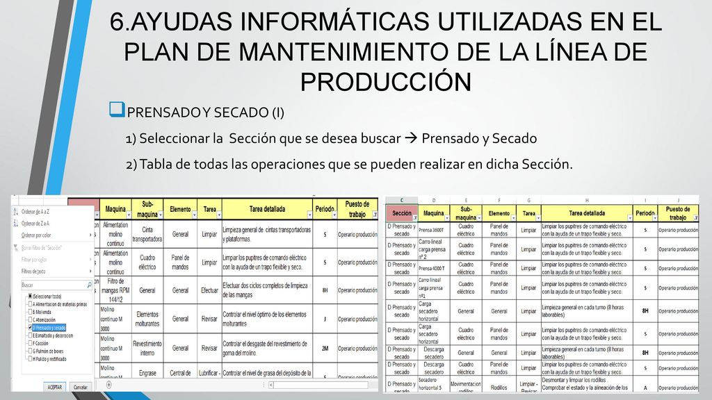 6.AYUDAS INFORMÁTICAS UTILIZADAS EN EL PLAN DE MANTENIMIENTO DE LA LÍNEA DE PRODUCCIÓN
