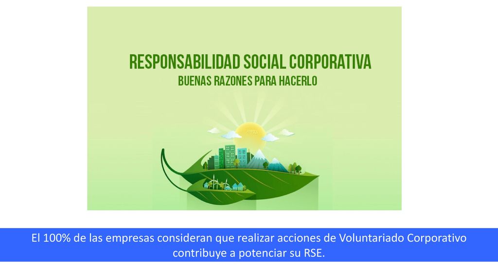 El 100% de las empresas consideran que realizar acciones de Voluntariado Corporativo contribuye a potenciar su RSE.