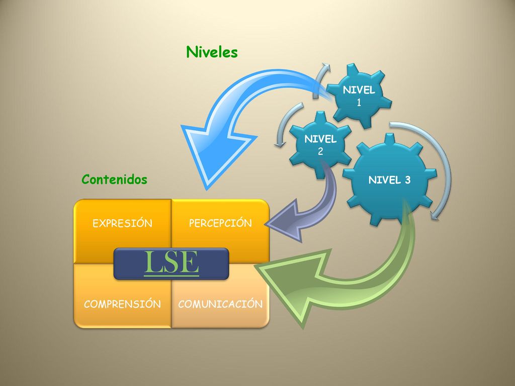 LSE Niveles Contenidos NIVEL 3 NIVEL 2 NIVEL 1 EXPRESIÓN PERCEPCIÓN