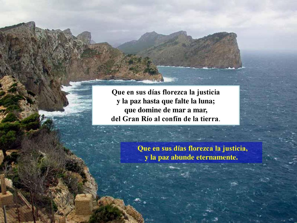Que en sus días florezca la justicia y la paz hasta que falte la luna;