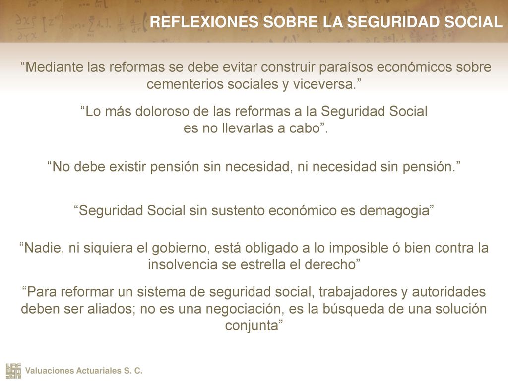 Resultado de la Valuación Actuarial del Fondo de Servicio Médico