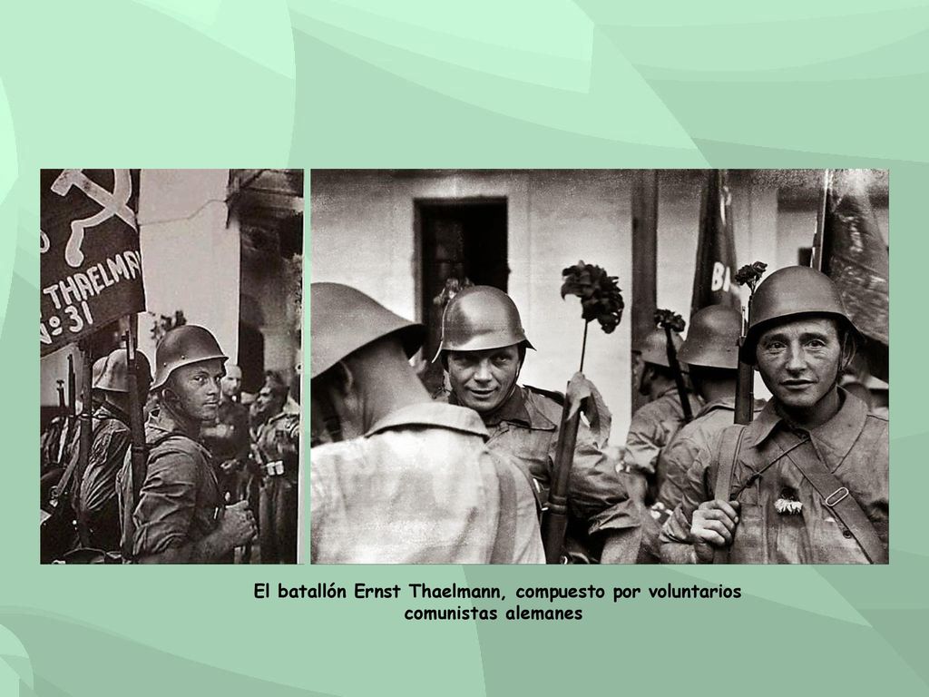 El batallón Ernst Thaelmann, compuesto por voluntarios comunistas alemanes