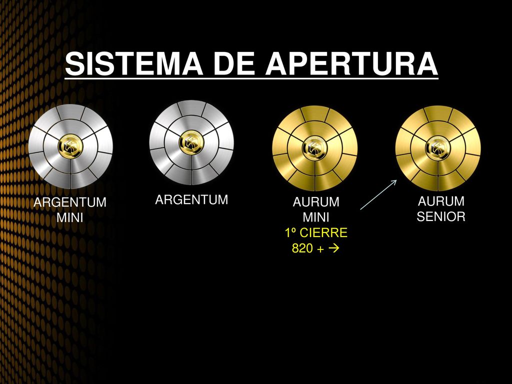 SISTEMA DE APERTURA ARGENTUM MINI ARGENTUM AURUM MINI 1º CIERRE