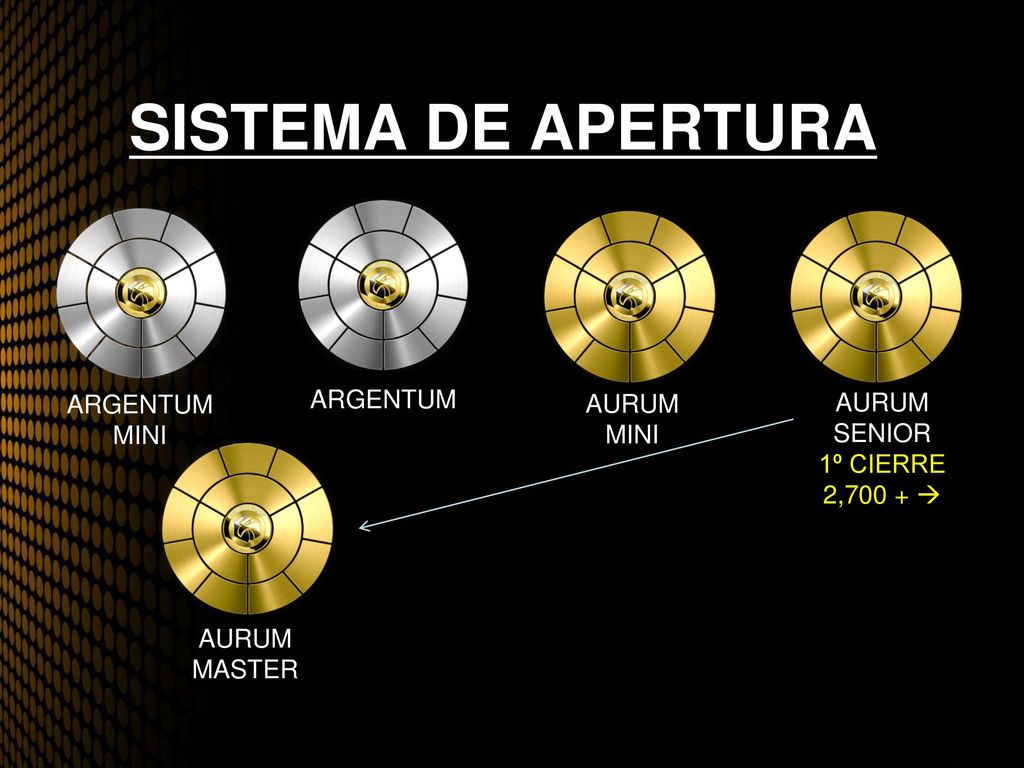 SISTEMA DE APERTURA ARGENTUM MINI ARGENTUM AURUM MINI AURUM SENIOR