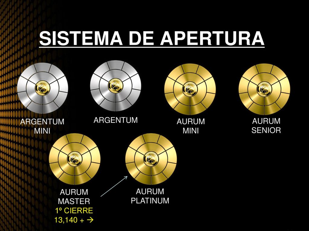 SISTEMA DE APERTURA ARGENTUM MINI ARGENTUM AURUM MINI AURUM SENIOR