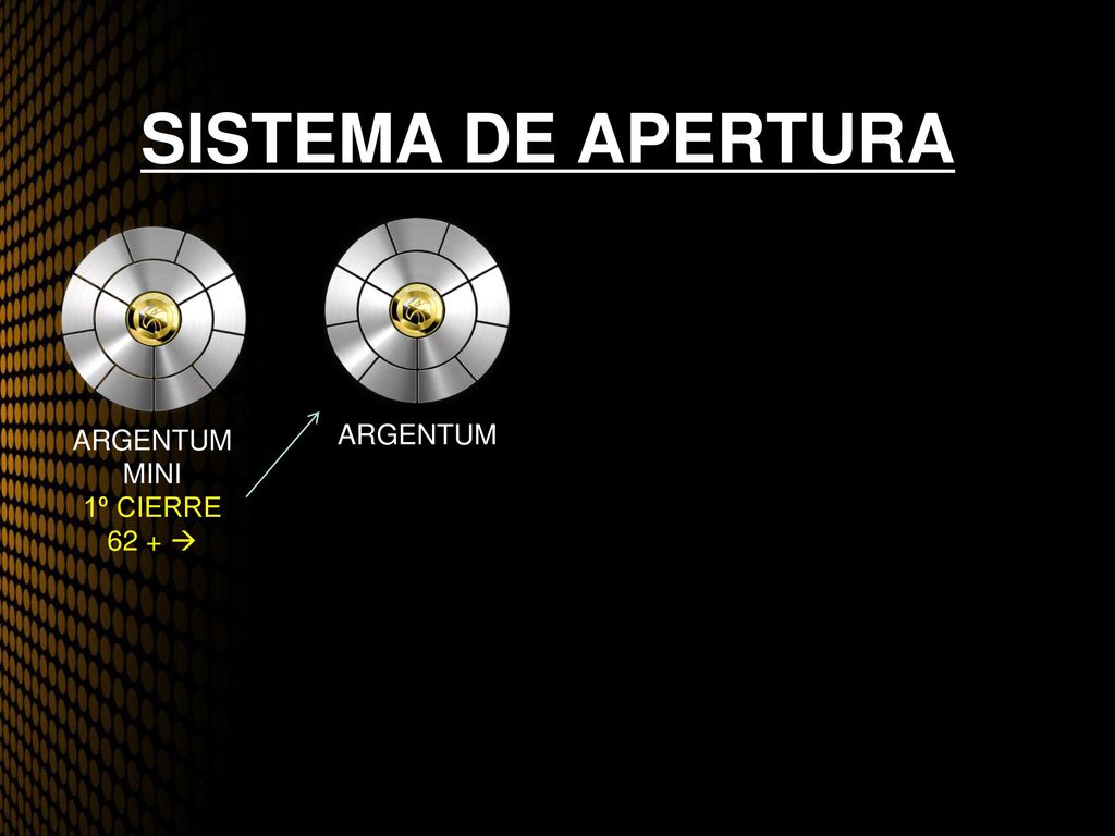 SISTEMA DE APERTURA ARGENTUM MINI 1º CIERRE 62 +  ARGENTUM