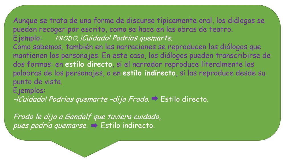 Aunque se trata de una forma de discurso típicamente oral, los diálogos se pueden recoger por escrito, como se hace en las obras de teatro.