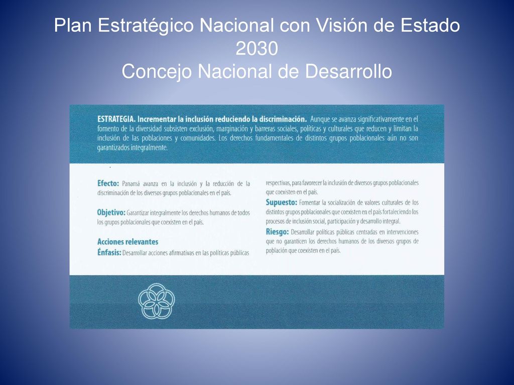 Plan Estratégico Nacional con Visión de Estado 2030 Concejo Nacional de Desarrollo