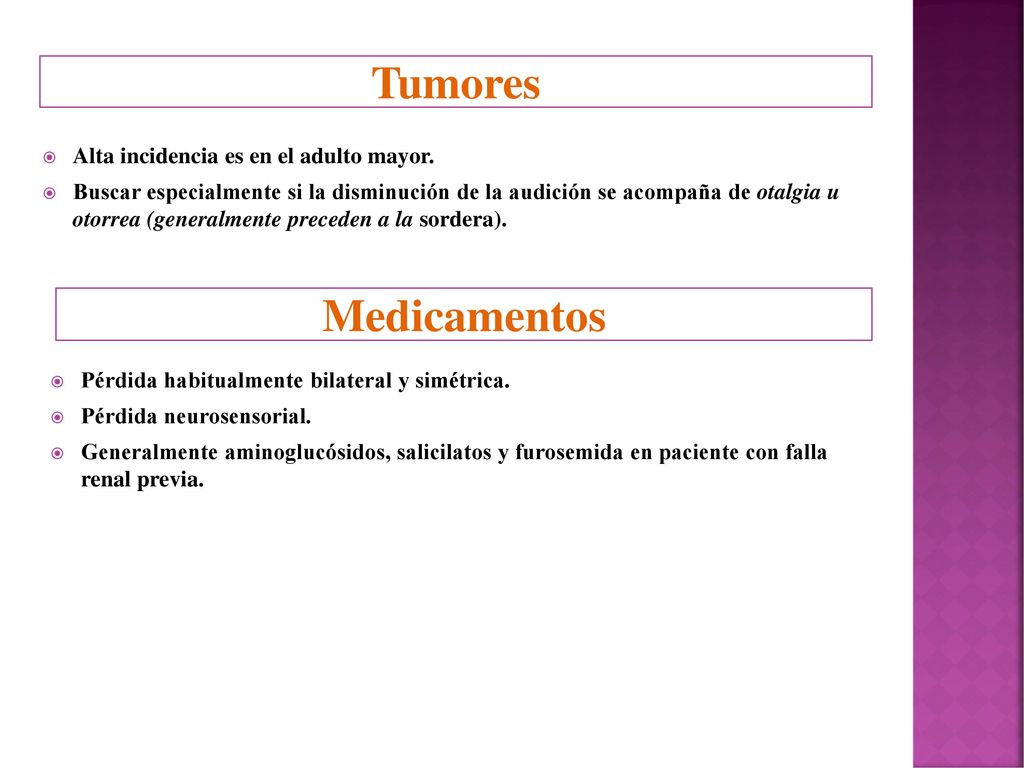 Tumores Medicamentos Alta incidencia es en el adulto mayor.