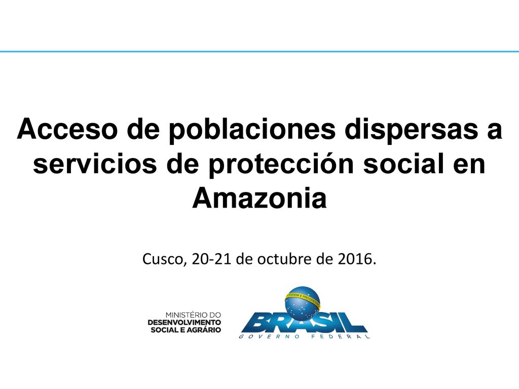 Acceso de poblaciones dispersas a servicios de protección social en Amazonia