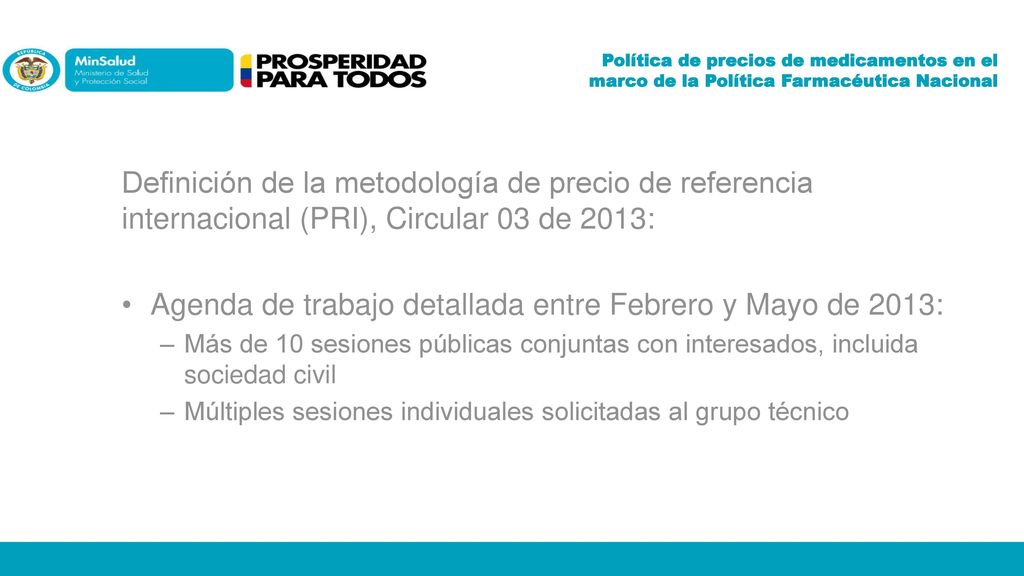 Agenda de trabajo detallada entre Febrero y Mayo de 2013: