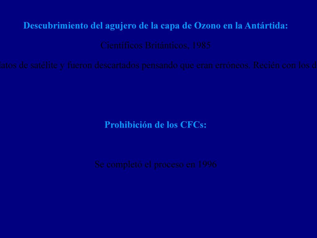 Descubrimiento del agujero de la capa de Ozono en la Antártida: