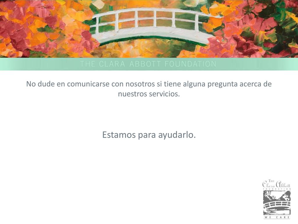 No dude en comunicarse con nosotros si tiene alguna pregunta acerca de nuestros servicios.