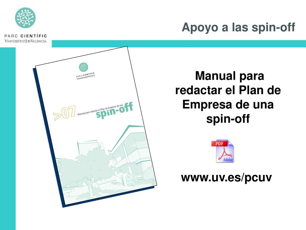 Manual para redactar el Plan de Empresa de una spin-off