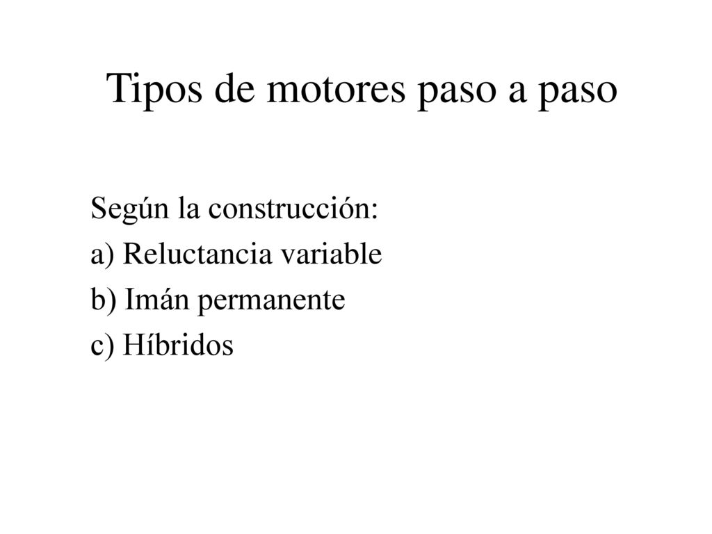 Tipos de motores paso a paso