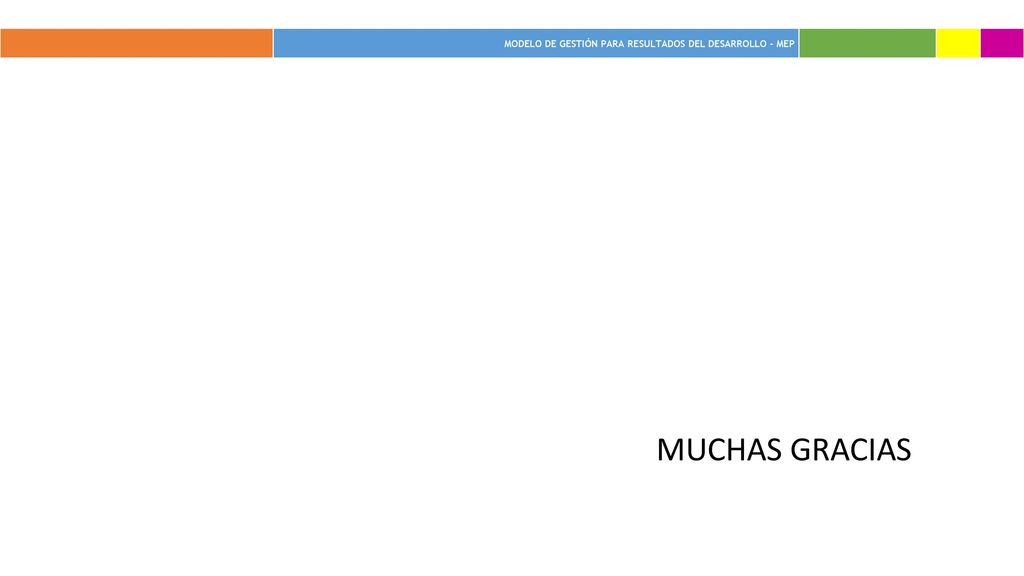 modelo de gestión para resultados del desarrollo - MEP MUCHAS GRACIAS