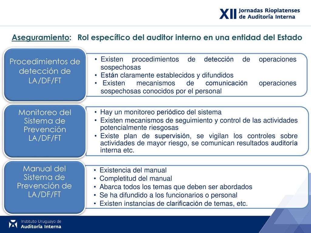 Rol específico del auditor interno en una entidad del Estado