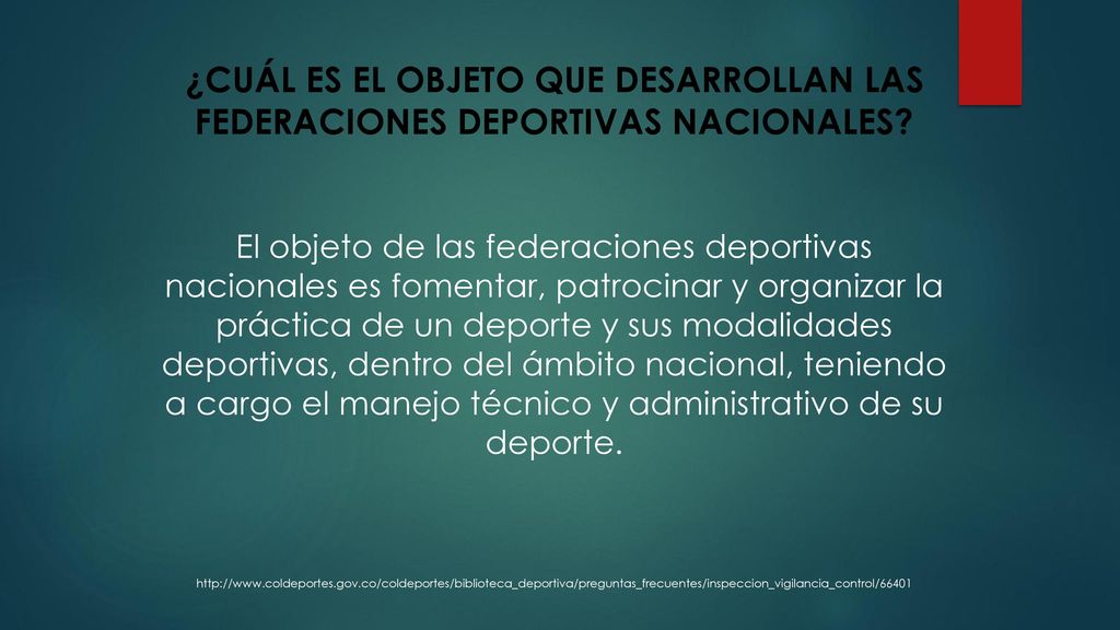 ¿CUÁL ES EL OBJETO QUE DESARROLLAN LAS FEDERACIONES DEPORTIVAS NACIONALES