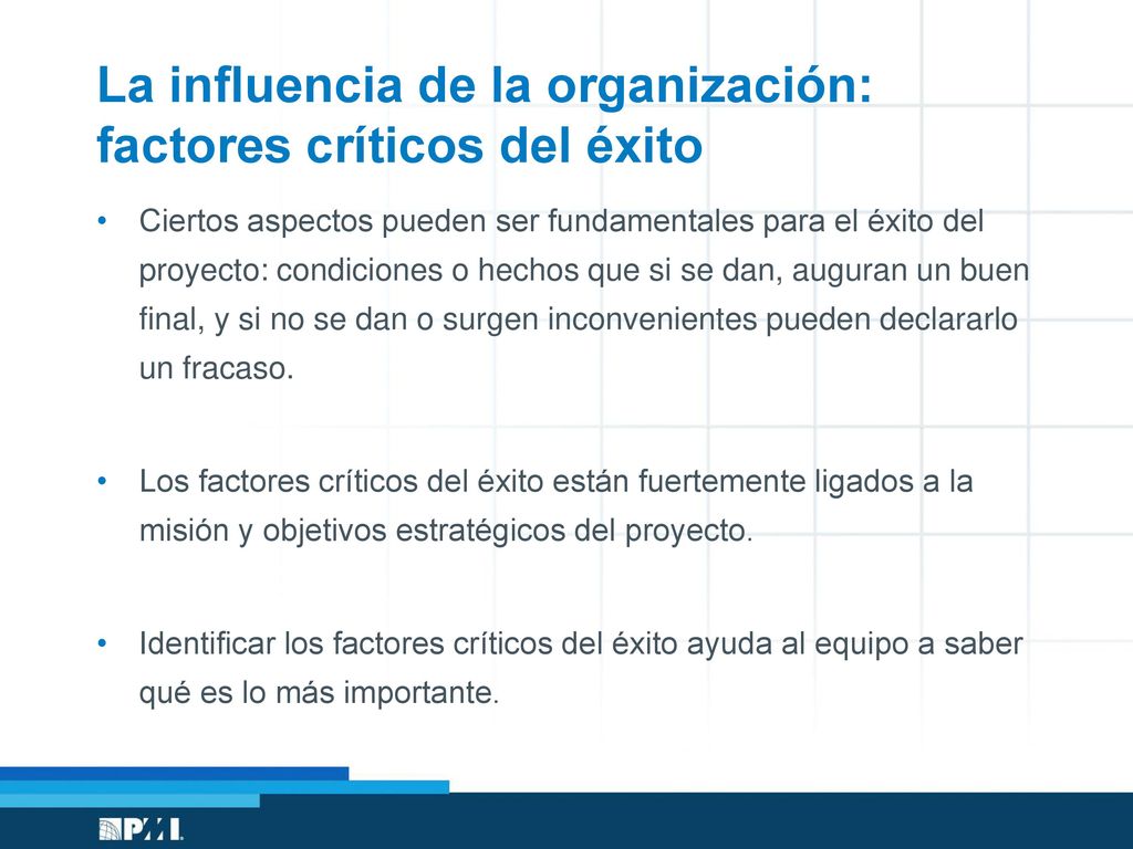 La influencia de la organización: factores críticos del éxito