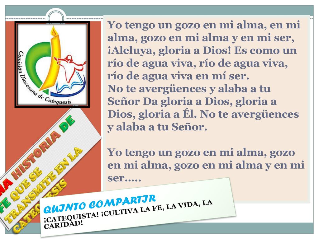 UNA HISTORIA DE FE QUE SE TRANSMITE EN LA CATEQUESIS