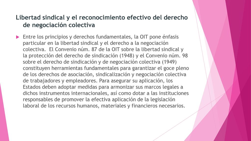 Libertad sindical y el reconocimiento efectivo del derecho de negociación colectiva