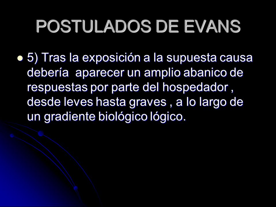 POSTULADOS DE EVANS