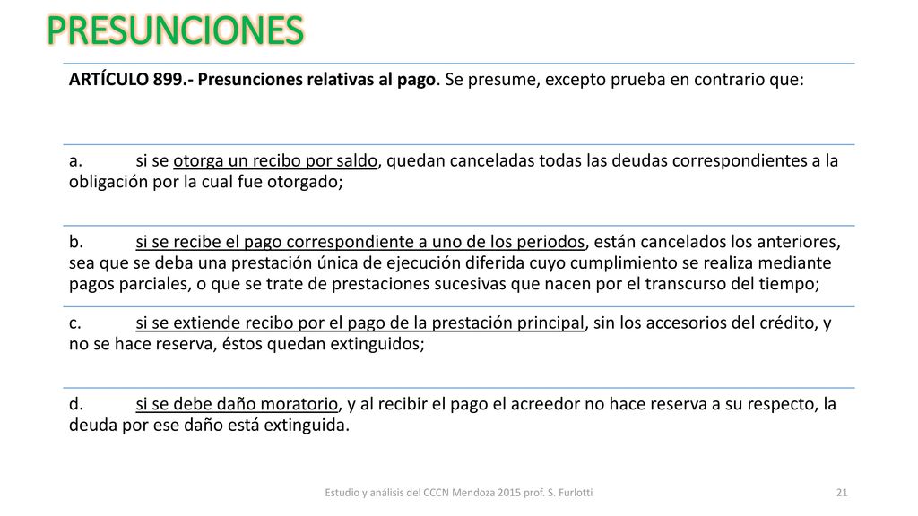 Estudio y análisis del CCCN Mendoza 2015 prof. S. Furlotti