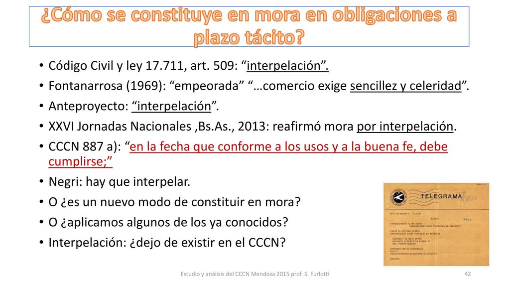 ¿Cómo se constituye en mora en obligaciones a plazo tácito