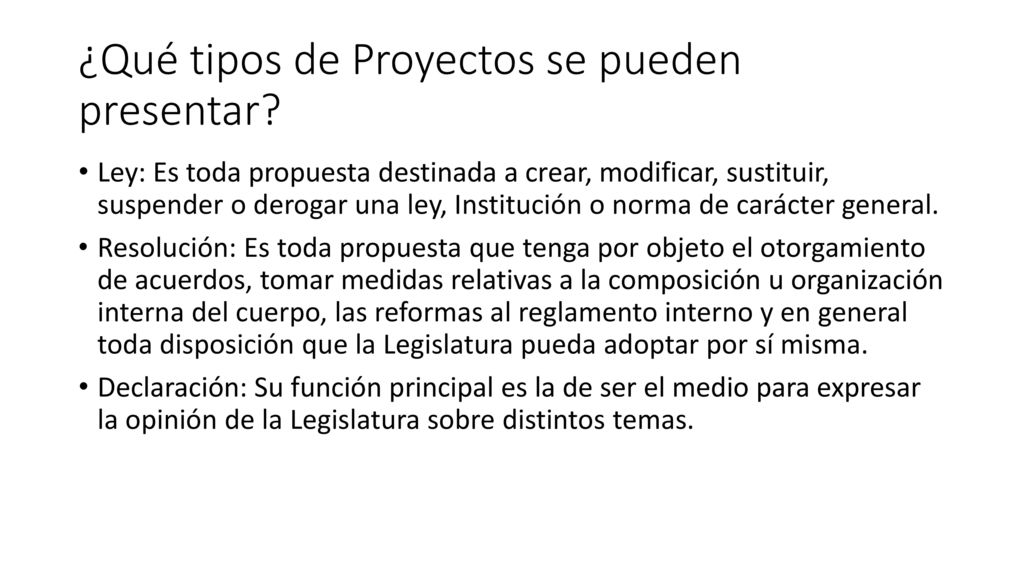 ¿Qué tipos de Proyectos se pueden presentar