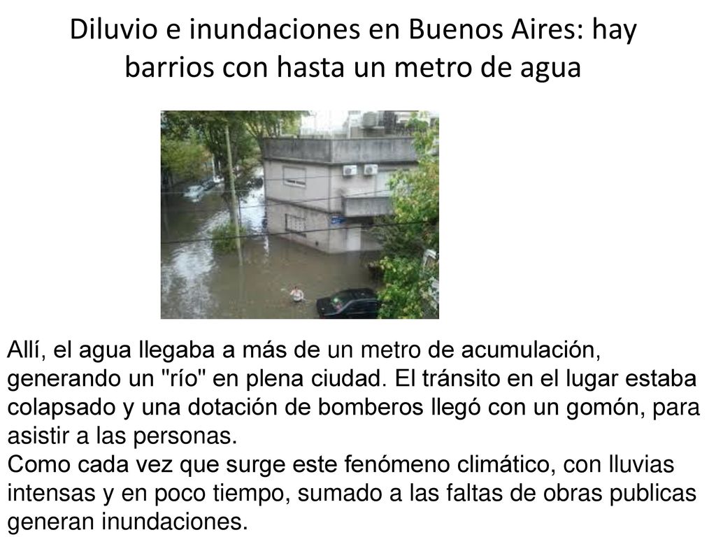 Diluvio e inundaciones en Buenos Aires: hay barrios con hasta un metro de agua