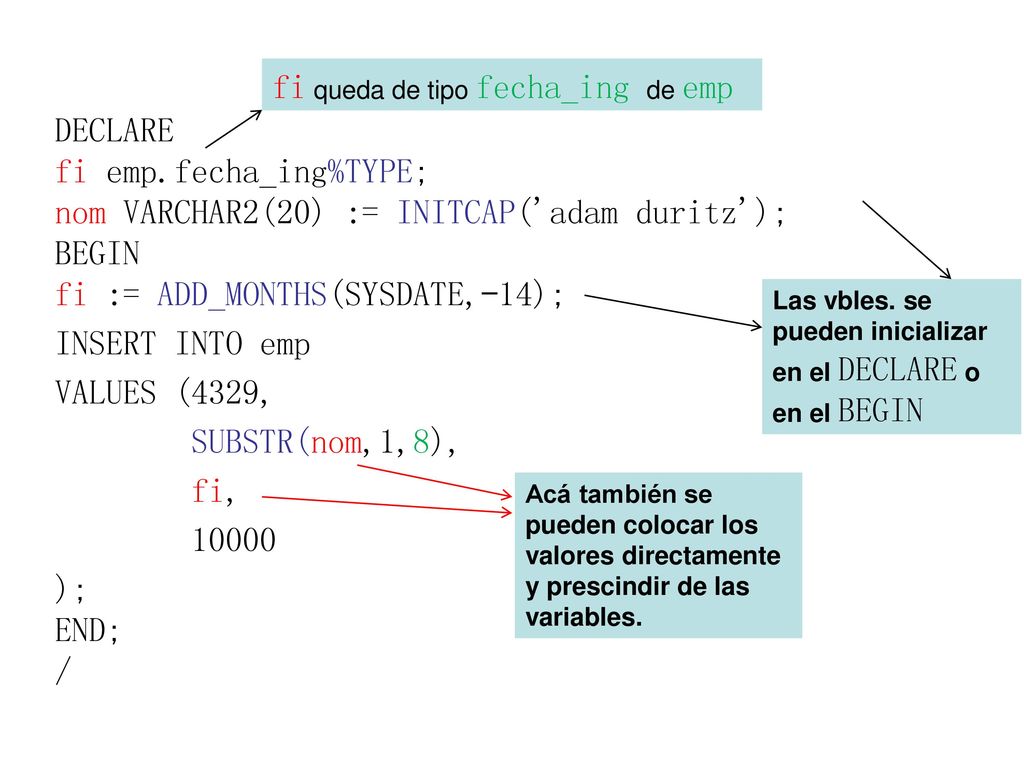 fi queda de tipo fecha_ing de emp