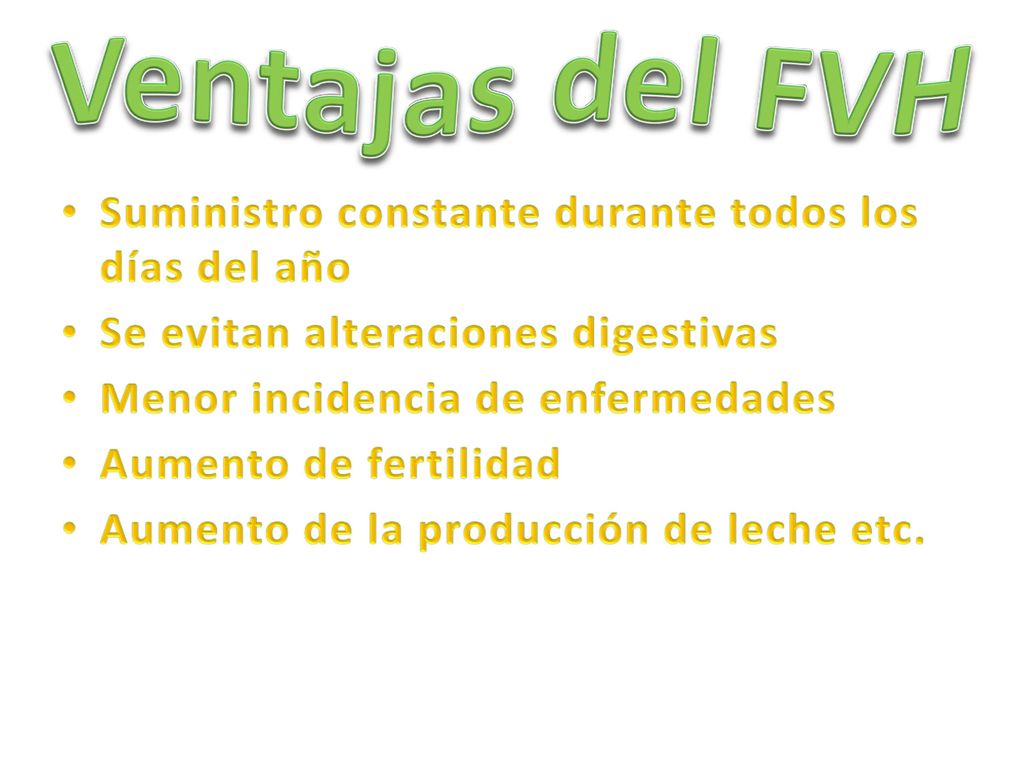Ventajas del FVH Suministro constante durante todos los días del año