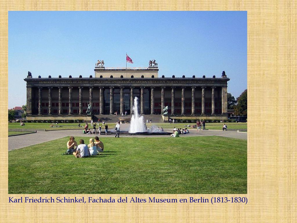 Karl Friedrich Schinkel, Fachada del Altes Museum en Berlín ( )