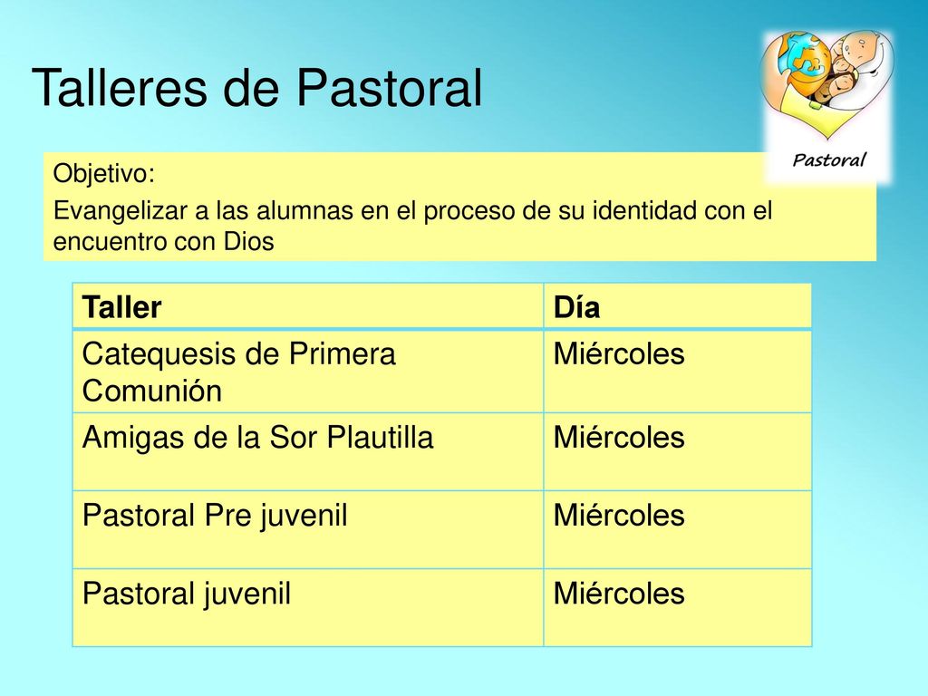 Talleres de Pastoral Taller Día Catequesis de Primera Comunión