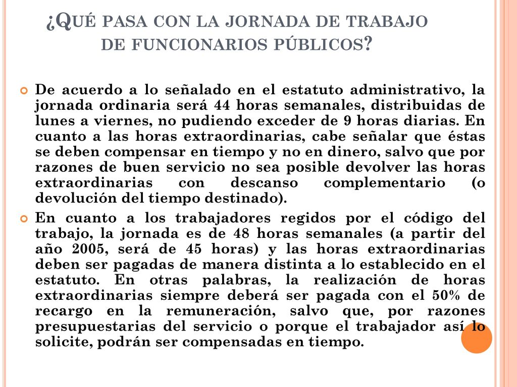 ¿Qué pasa con la jornada de trabajo de funcionarios públicos