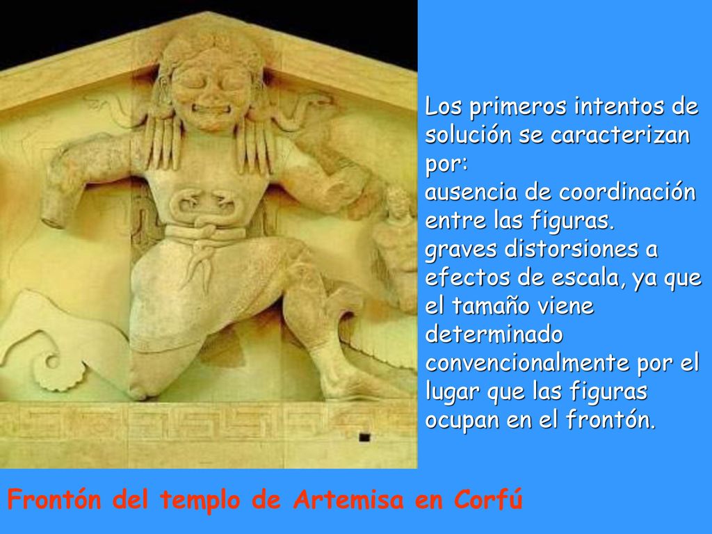Frontón del templo de Artemisa en Corfú
