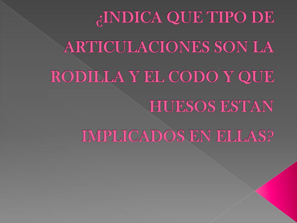 ¿INDICA QUE TIPO DE ARTICULACIONES SON LA RODILLA Y EL CODO Y QUE HUESOS ESTAN IMPLICADOS EN ELLAS