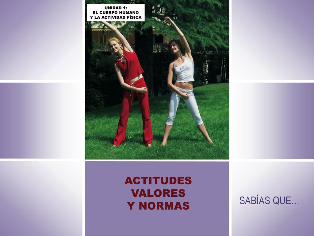ACTITUDES VALORES Y NORMAS SABÍAS QUE… UNIDAD 1: EL CUERPO HUMANO