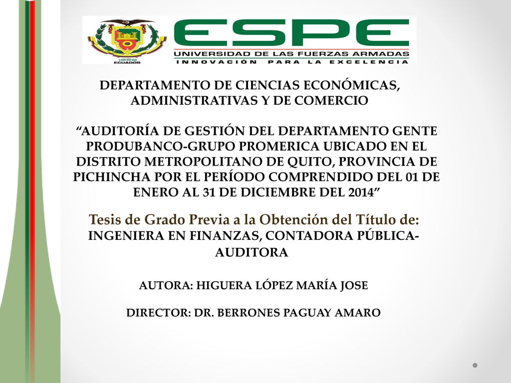 Tesis de Grado Previa a la Obtención del Título de:
