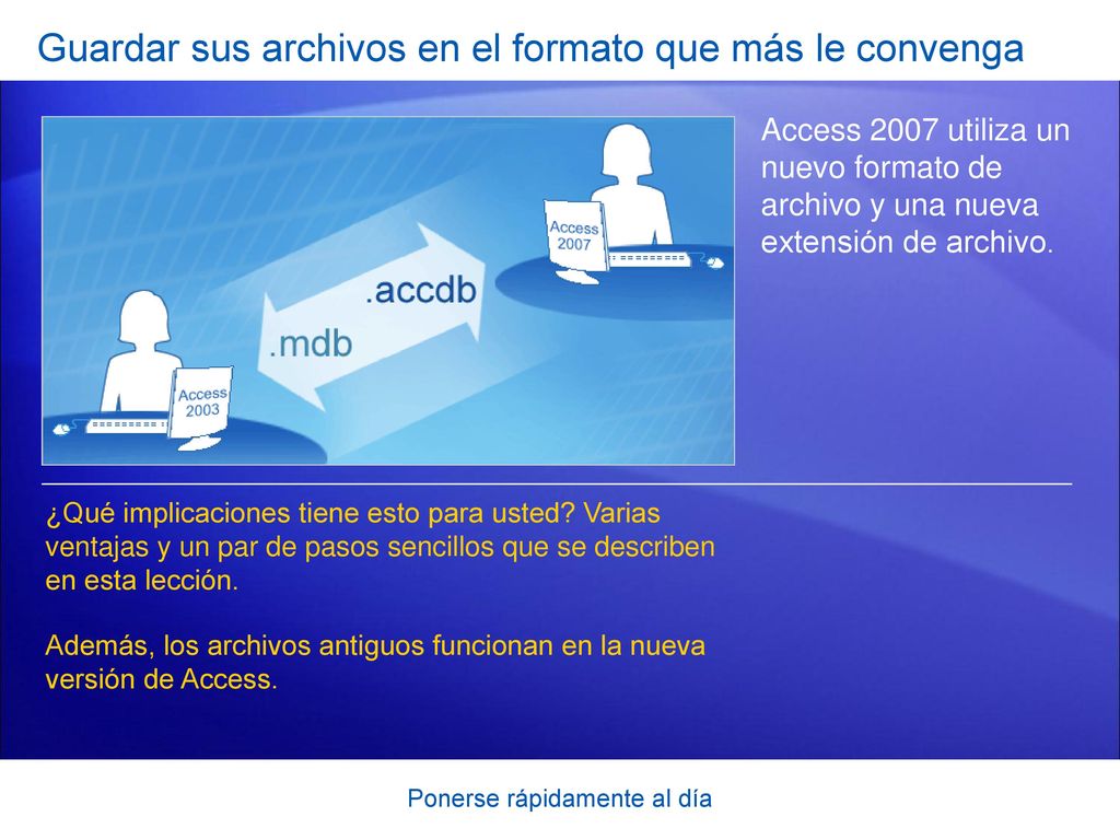 Guardar sus archivos en el formato que más le convenga