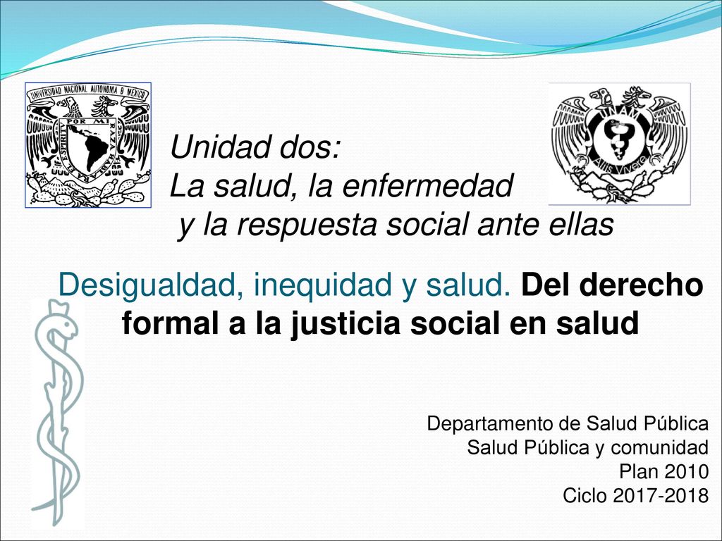Unidad dos: La salud, la enfermedad y la respuesta social ante ellas