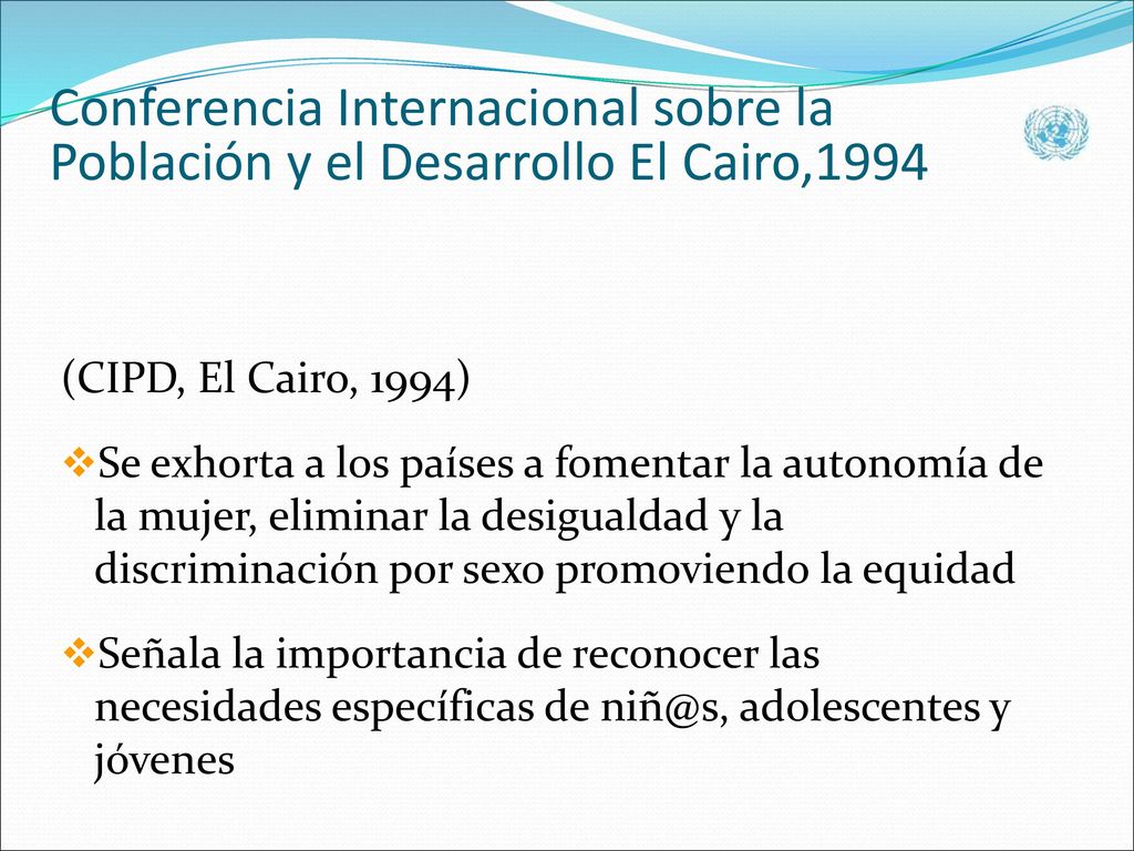 Conferencia Internacional sobre la Población y el Desarrollo El Cairo,1994
