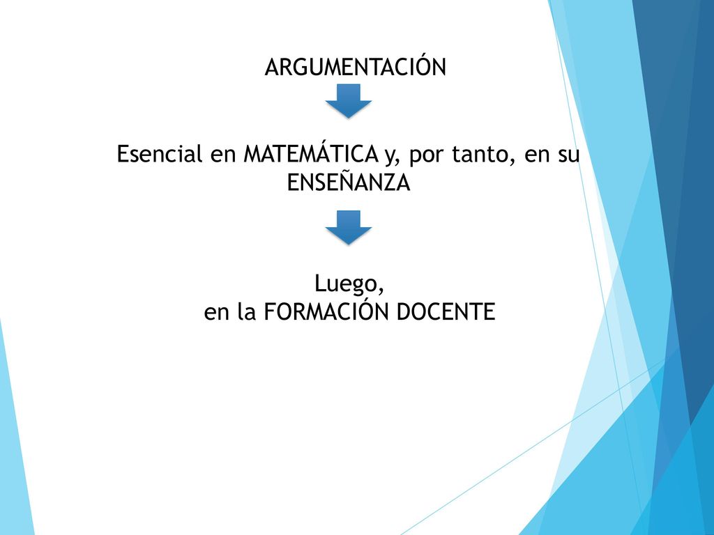 Esencial en MATEMÁTICA y, por tanto, en su ENSEÑANZA